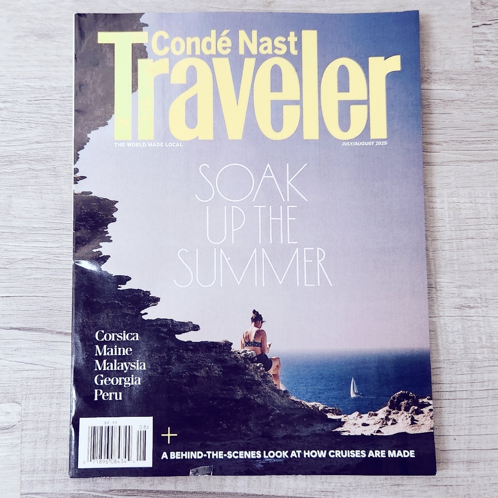 🍭7/$15 Conde Nast Traveler Magazine July/August 2025 Soak Up The Summer